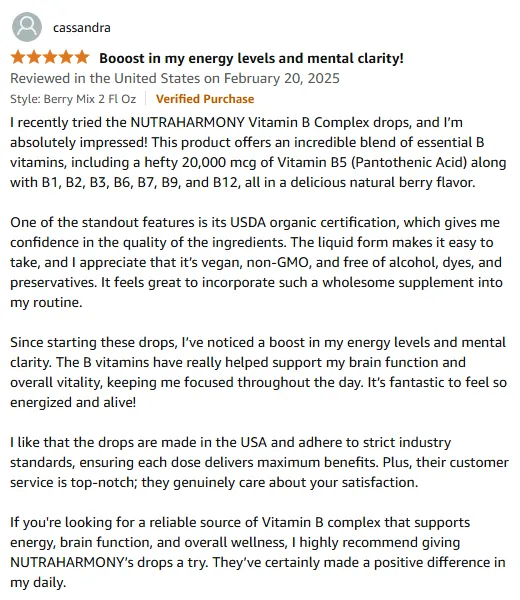 My Go-To Organic Vitamin B Drops for Sustained Energy & Focus