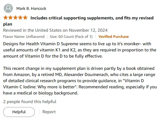 My Vitamin D Supreme Experience with K1/K2 Synergy