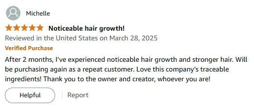 My Hair Growth Results with Traceable Vitamin A Formula