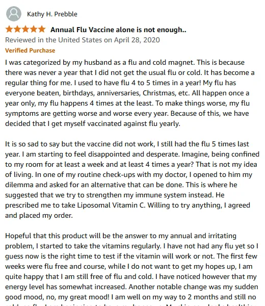 My Liposomal Vitamin C Success: 4 Months Flu-Free & Energized!