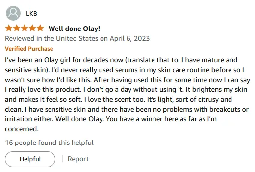 My Sensitive Skin Loves Olay Vitamin C Serum for Brightening