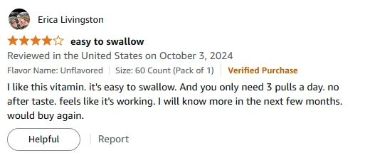 Easy-Swallow Vitamin A: No Aftertaste, 3 Daily Doses