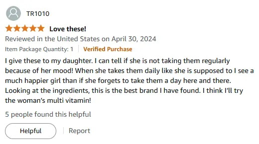 My Daughter's Mood Boost with Top Vitamin A Brand