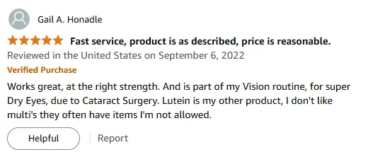 My Vision Relief with Vitamin A for Dry Eyes Post-Cataract Surgery