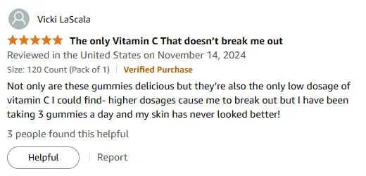 My Clear Skin Journey with Low-Dose Vitamin C Gummies