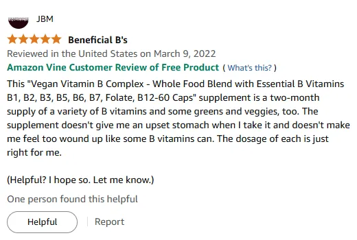 My Gentle Vegan B Complex: No Upset Stomach!