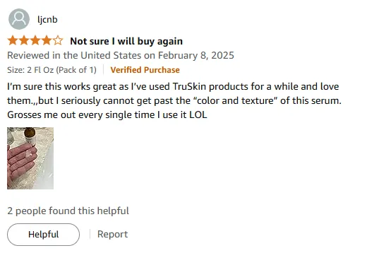 My Honest TruSkin Vitamin C Serum Texture Disappointment