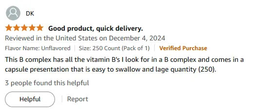 My Perfect B Complex: 250 Easy-Swallow Capsules