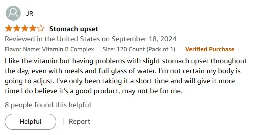 My Vitamin B Stomach Upset Adjustment Journey