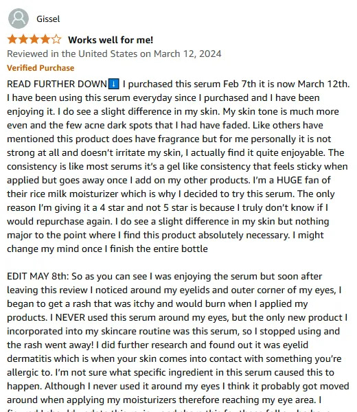 My Vitamin C Serum Brightened Skin But Caused Rash