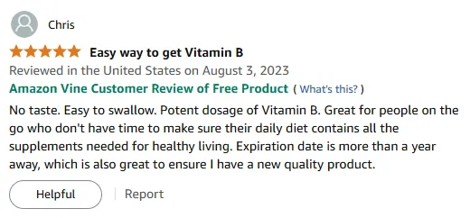 My Tasteless Potent Vitamin B for Busy Life