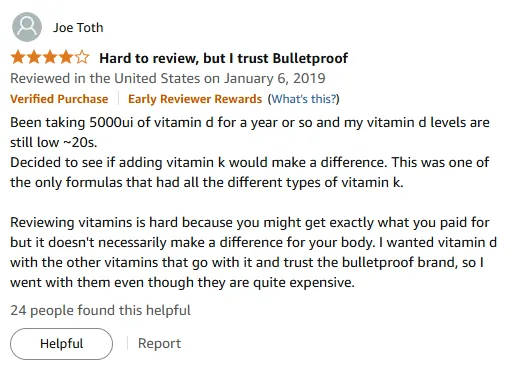 My Vitamin A with D&K Fixed Low Levels - Bulletproof